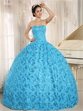 Sweetheart Unique Lace Aqua Blue Quinceanera Ball Gown Birthday Gift