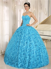 Sweetheart Unique Lace Aqua Blue Quinceanera Ball Gown Birthday Gift