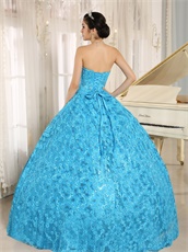 Sweetheart Unique Lace Aqua Blue Quinceanera Ball Gown Birthday Gift