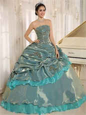 Cheap Strapless Glossy Korea Tulle Court Ball Gown Multi-color