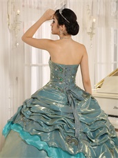 Cheap Strapless Glossy Korea Tulle Court Ball Gown Multi-color