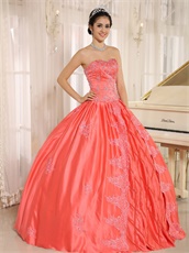 Rhombus Center Skirt Watermelon Evening Ball Gown Supplier Online