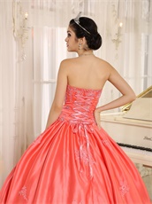 Rhombus Center Skirt Watermelon Evening Ball Gown Supplier Online