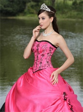 Common Used Color Fuchsia Ball Gown Quinceanera Shinny Paillette