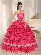 2019 Pretty Rose Hot Pink Brightly Quinceanera Cake Gowns Maiden