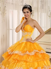 Yellow Cakes Quinceanera Gown Wear For Beauty and the Beast Theme