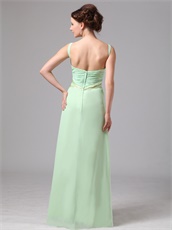 V-neck Straps Apple Green Mother Evening Dress Custom Fit Free