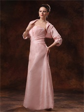 New Arrival Pink A-line Bridal Mother Dress With Jacket Physical Store