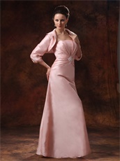 New Arrival Pink A-line Bridal Mother Dress With Jacket Physical Store