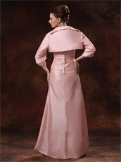 New Arrival Pink A-line Bridal Mother Dress With Jacket Physical Store