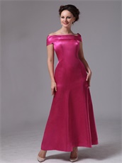 Fuchsia Off The Shoulder Latest Mother Of The Bride Dress Customize Plus Size
