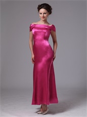 Fuchsia Off The Shoulder Latest Mother Of The Bride Dress Customize Plus Size