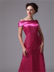 Fuchsia Off The Shoulder Latest Mother Of The Bride Dress Customize Plus Size