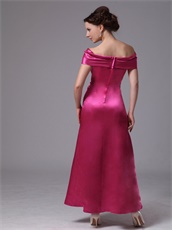 Fuchsia Off The Shoulder Latest Mother Of The Bride Dress Customize Plus Size