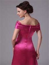 Fuchsia Off The Shoulder Latest Mother Of The Bride Dress Customize Plus Size