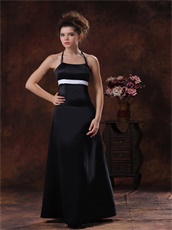 Enchanting Halter Floor-length Black Mother Dress For Wedding Promotion