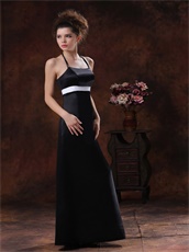Enchanting Halter Floor-length Black Mother Dress For Wedding Promotion