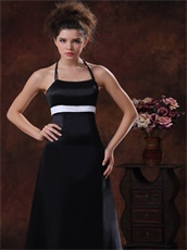 Enchanting Halter Floor-length Black Mother Dress For Wedding Promotion