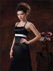 Enchanting Halter Floor-length Black Mother Dress For Wedding Promotion