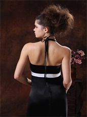Enchanting Halter Floor-length Black Mother Dress For Wedding Promotion