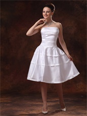 Pure White Satin Cyclic Skirt Infanta Prom Dress Present Wedding Party On Sale