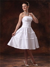 Pure White Satin Cyclic Skirt Infanta Prom Dress Present Wedding Party On Sale