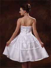 Pure White Satin Cyclic Skirt Infanta Prom Dress Present Wedding Party On Sale