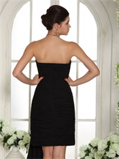 Graceful Sweetheart Slender Black Runway Pageant Dress With Side Drap