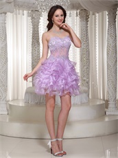 Captivating Transparent Waist Multilayers Social Dance Prom Dress Boutique