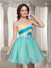 Cute Three Colors Cross Organza Short Prom Dress Girl Prefer