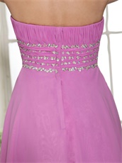 Short Toastmaster Prom Dress Design With Halter Lilac Chiffon Skirt