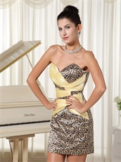 Allure Sweetheart Corset Leopard Pub Prom Dress For 30 Year-old Laday
