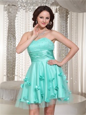 New Brand Knee Length Ice Apple Green Prom Dress Best Choice List