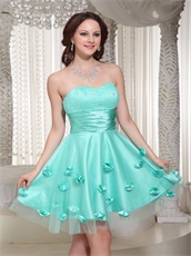 New Brand Knee Length Ice Apple Green Prom Dress Best Choice List