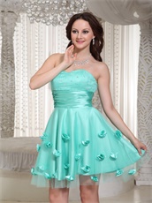 New Brand Knee Length Ice Apple Green Prom Dress Best Choice List