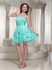 New Brand Knee Length Ice Apple Green Prom Dress Best Choice List