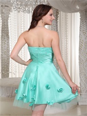 New Brand Knee Length Ice Apple Green Prom Dress Best Choice List