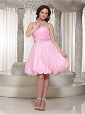 Lolita Baby Pink Little Puffy Infanta Prom Dresses With Beaded Sash
