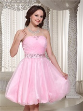 Lolita Baby Pink Little Puffy Infanta Prom Dresses With Beaded Sash