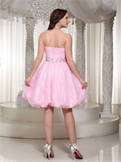 Lolita Baby Pink Little Puffy Infanta Prom Dresses With Beaded Sash