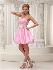 Pink Strapless Beaded Sash Mini-length Homecoming Dress Online