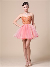 Adorable Cocktail Short Prom Dress Colorful Motley Tulle Skirt