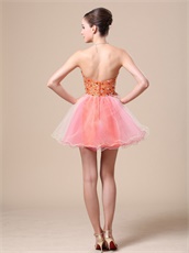 Adorable Cocktail Short Prom Dress Colorful Motley Tulle Skirt