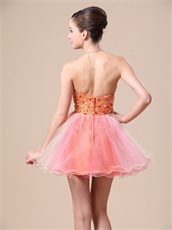 Adorable Cocktail Short Prom Dress Colorful Motley Tulle Skirt