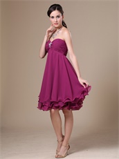 Hot Sale Empire Cherry Layers Short Formal Party Dress Made By Chiffon