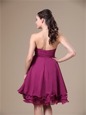 Hot Sale Empire Cherry Layers Short Formal Party Dress Made By Chiffon