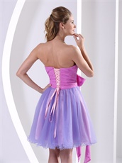 Color Blending Design Short Lavender Prom Dress Juniors Compere