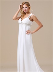 Straps Empire Waist Wedding Dress Maternity Custom Made Free