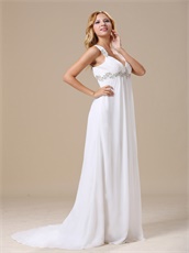 Straps Empire Waist Wedding Dress Maternity Custom Made Free