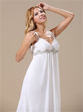 Straps Empire Waist Wedding Dress Maternity Custom Made Free